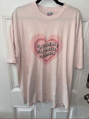 You're My Favorite Person Pink Graphic Tee - Short Sleeve